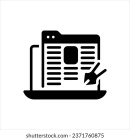  Vector black icon for columnists