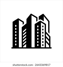Ícone preto vetorial para espaço comercial