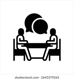 Vector black icon for communication