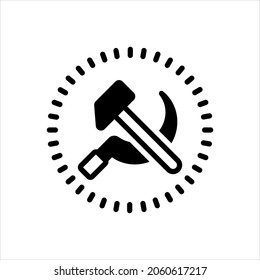 Icono negro vector para comunista