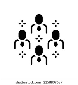 Vector black icon for community