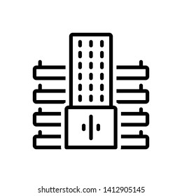 Vector black icon for company