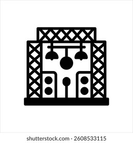 Vector black icon for concert