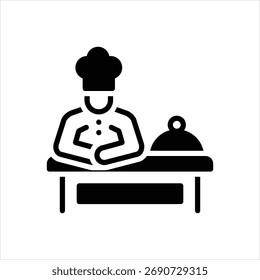 Vector black icon for concierge service