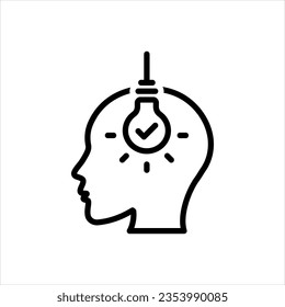 Icono negro vector para conclusión 