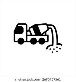 Vector negro icono para verter hormigón