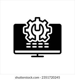 Vector black icon for configuration