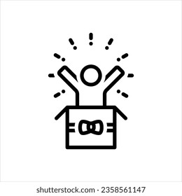 Vektorschwarzes Symbol für Gratulation