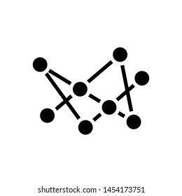 Vector black icon for connection