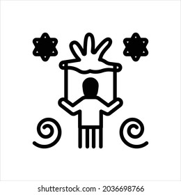 Vector black icon for conspiracy