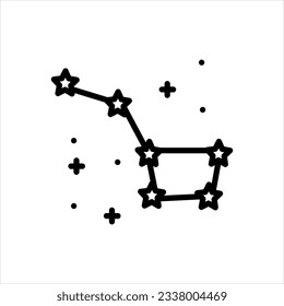 Vector black icon for constellation