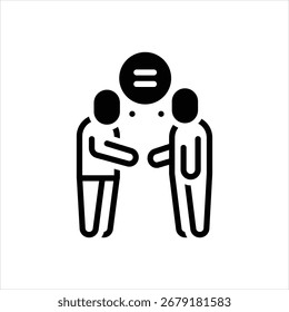 Icono negro del Vector para los socios de consultoría