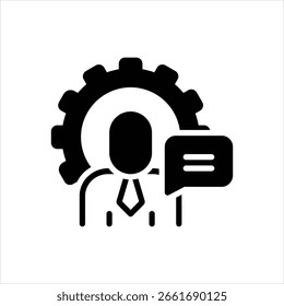 Icono negro de Vector para servicios de consultoría