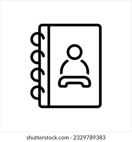 Icono negro vector para el contacto