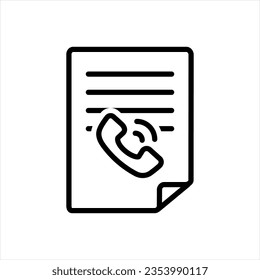 Vector black icon for contact form