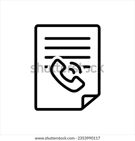 Vector black icon for contact form