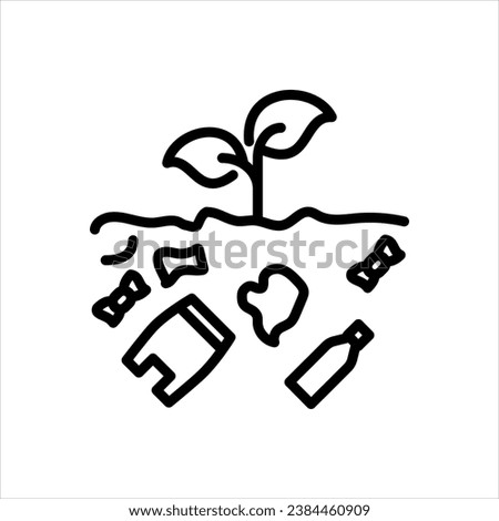 Vector black icon for contamination