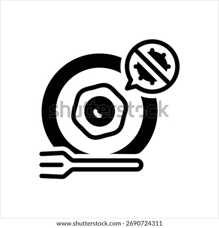 Vector black icon for contamination prevention
