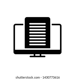 Vector black icon for content