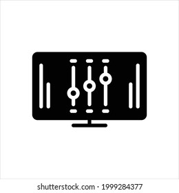 Vector black icon for controls