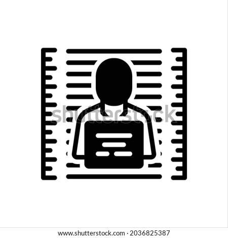 Vector black icon for convicted