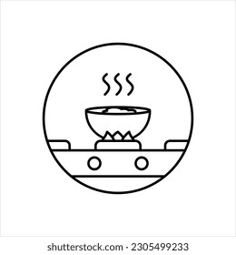 Vektorschwarze Ikone zum Kochen