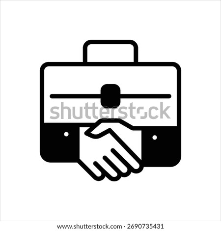 Vector black icon for cooperative relationship