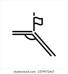 Vector black icon for corner