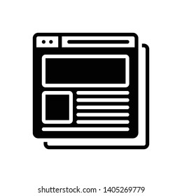 Vector black icon for  corporate website