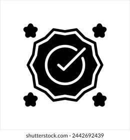 Vector black icon for correct