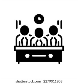 Vector black icon for council