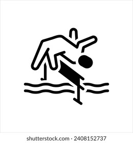 Vector black icon for courage