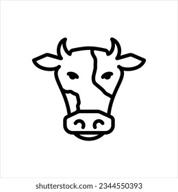 icono negro vectorial para vaca