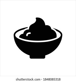 Vektorschwarz-Symbol für Sahne