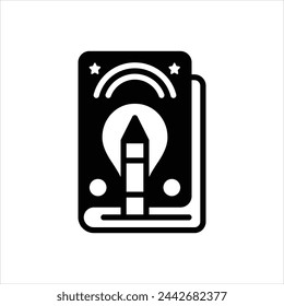 Vector black icon for creative teaching