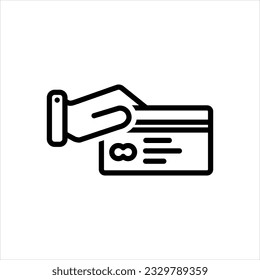 Icono negro vector para el crédito 