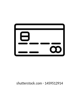 Vector black icon for credit card