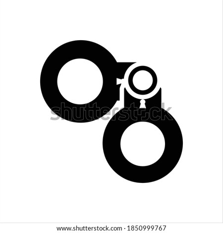 Vector black icon for crime