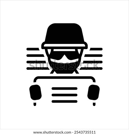 Vector black icon for crime