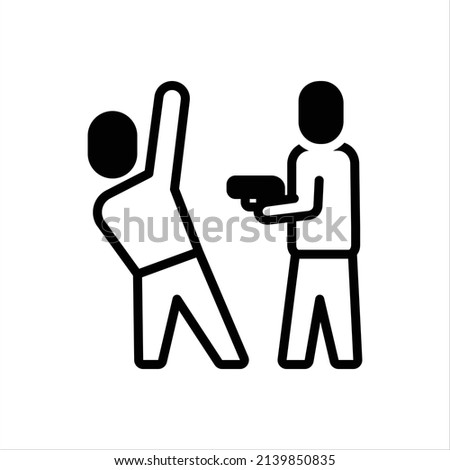 Vector black icon for crimes