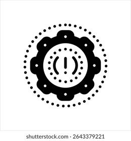 Icono negro de Vector para la gestión de crisis
