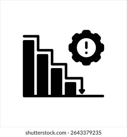 Vector black icon for crisis response