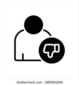 Icono negro vector para criticar