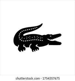 Vector black icon for crocodile