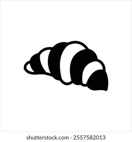 Vector black icon for croissant
