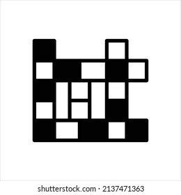 Icono negro vector para crucigrama