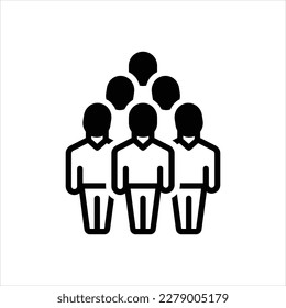 Vector black icon for crowd