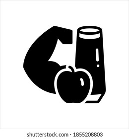 Vector black icon for crucial