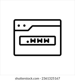 Vector black icon for custom domain
