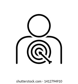 Vector black icon for customer target